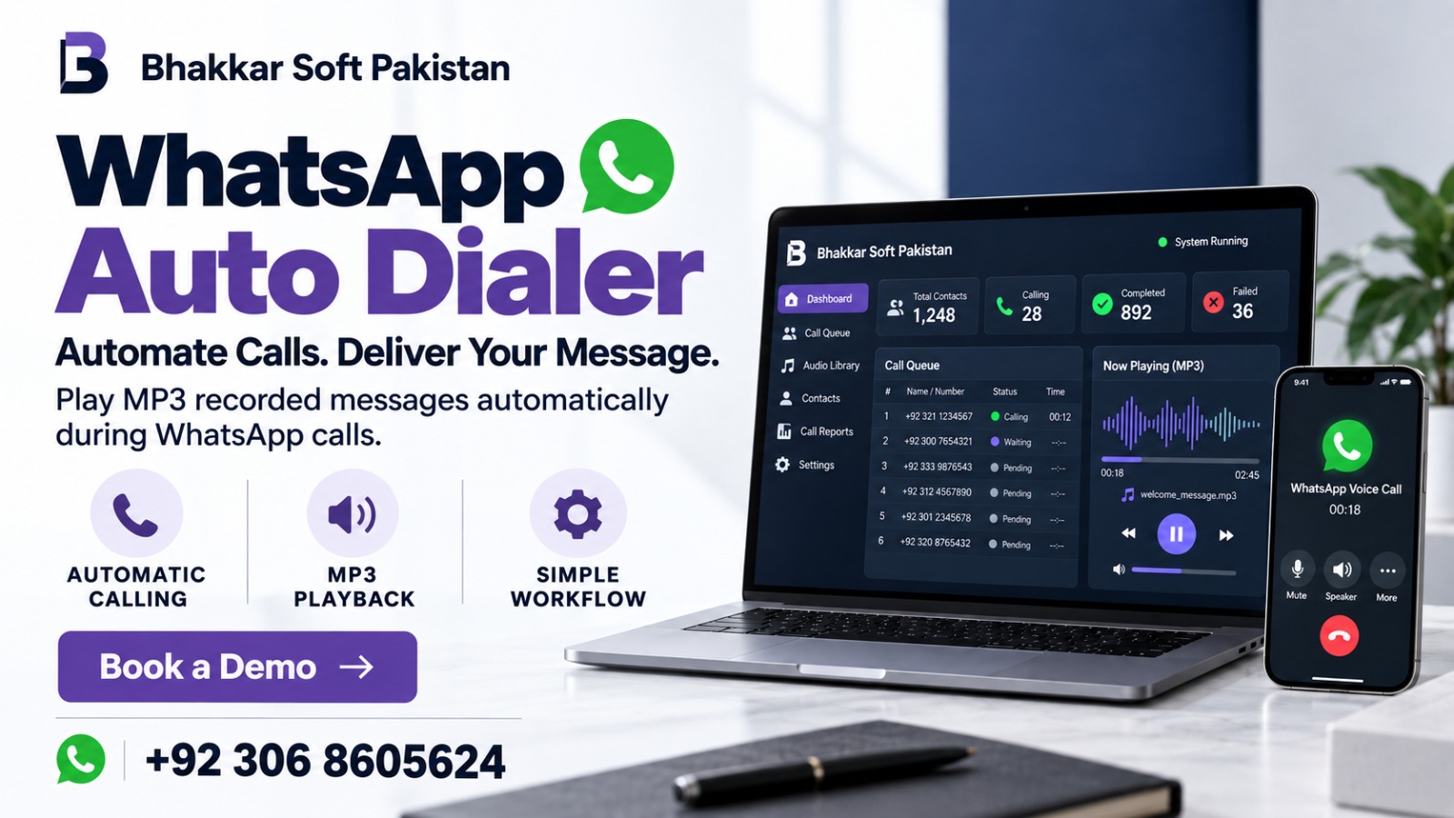 How to use Turbo Whats Dialer – Automate WhatsApp Audio Calls & Reach Customers Faster #Bhakkarsoftpakistan